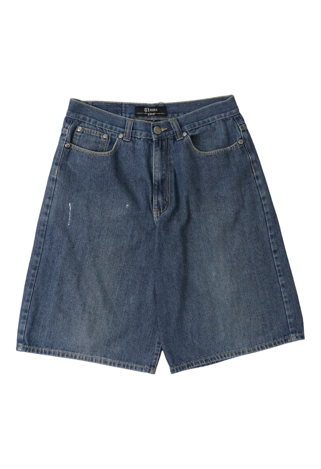 Short Vintage Stampede Années 90 – Taille Haute, Jean Denim Multi-Couleurs, Hip Hop