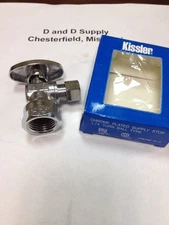 Kissler & Co, 88-9205, Chrome Angle Stop Valve, 120 psi, 31XJ70