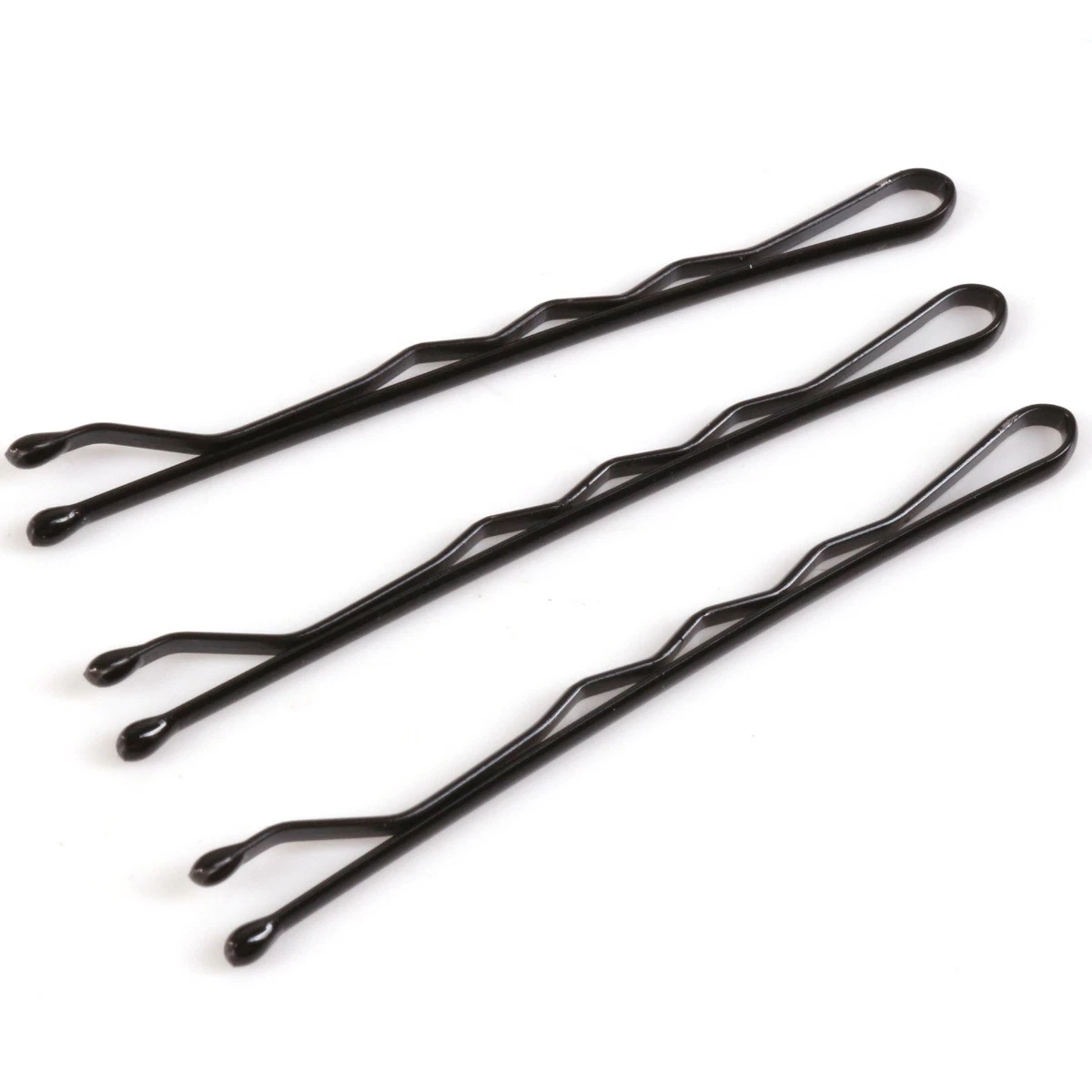 100x STRONG BLACK WAVED HAIR CLIPS Salon Hairpin Bobby Pin Granny Kirby  Clamps