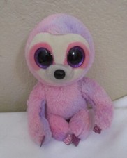 Ty Beanie Boos Dreamy the Sloth Big Purple Sparkle Eyes 6" NO TAG