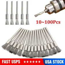 10~100 Wire Steel Brushes Polishing Brush Wheels Set for Dremel Rotary Die Tool