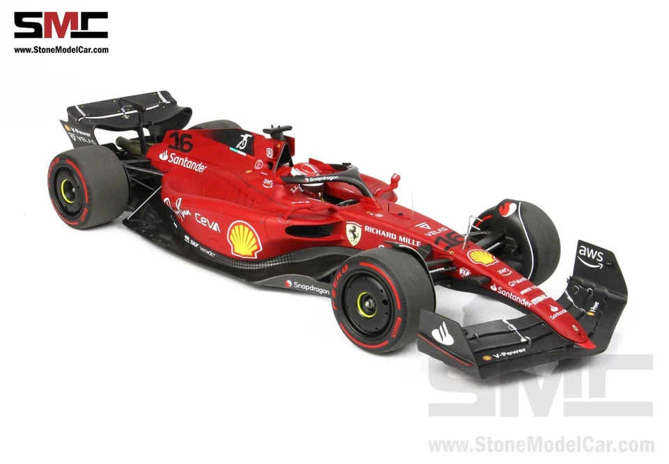 BBR 1:18 Ferrari F1-75 No16 Шарль Леклерк победитель Гран-при Бахрейна 1-я победа F1 2022 - Изображение 4 из 4