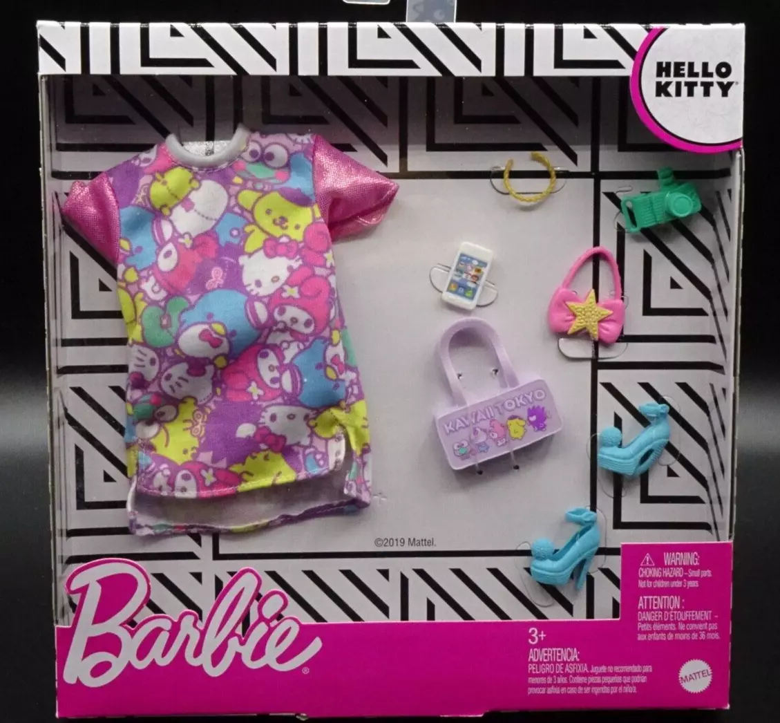 Kit Vestido Roupa Barbie Hello Kitty Original Oficial Mattel - Manias da  Karla do  - Loja Virtual