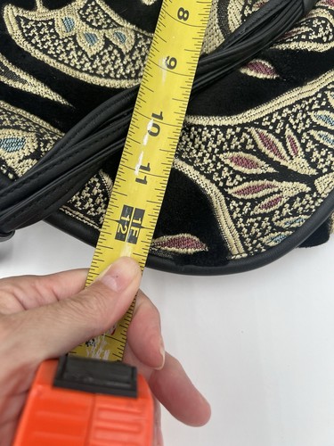 MAXX New York Medium Paisley Canvas Shoulder Hobo Tote Satchel Purse Bag Unique - Picture 8 of 8