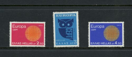 Y756 Grèce 1970 hibou, corne postale & CEPT 3v.       MNH - Photo 1 sur 1