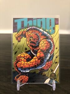 1994 Marvel Universe THING GOLD Power Blast #9 Insert Trading Card FANTASTIC 4 
