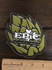 Denver EPIC BREWING BREWERY BEER STICKER Colorado Brew Salt Lake Utah Craft