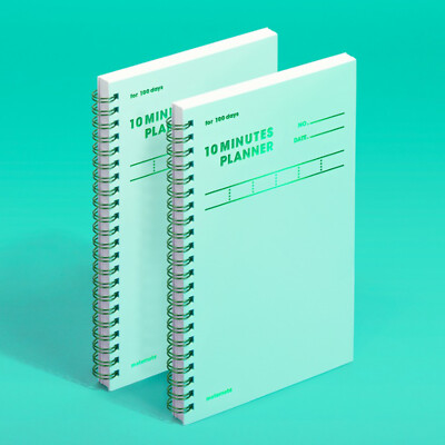 MOTEMOTE 10 Minutes Planner 100 DAYS Greenery Weekly Daily Study Planner (2EA)