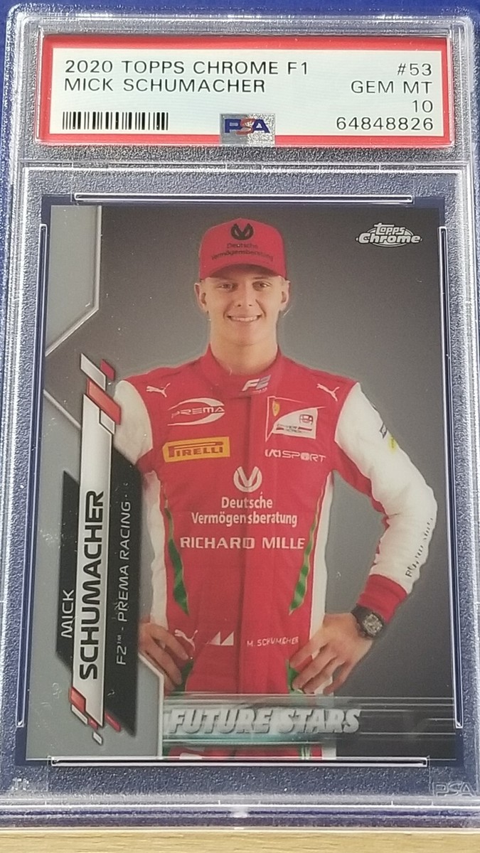 2020 topps chrome MICK Schumacher psa10