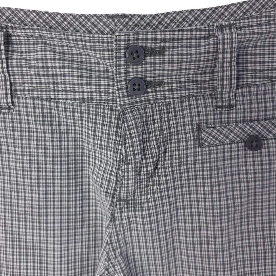 Pantalones cortos Columbia gris blanco a cuadros para mujer talla 4 Foto 3 de 4