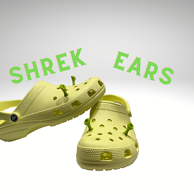  8 Pieces Shrek Ears Compatible with Crocs Shoes