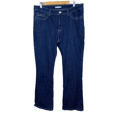 Size 18 Lee Blue Denim Jeans Slender Secret Bootcut Stretch Sequin Accent
