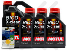 Motul 8100 X-Clean 5W-40 Fully Synthetic Engine Oil 8 Litre 8L + SCREENWASH TAB 7.62 per litre