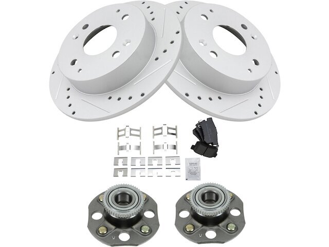 Rear Brake Pad and Rotor and Wheel Hub Kit fits Accord 1998-2002 39WQSC