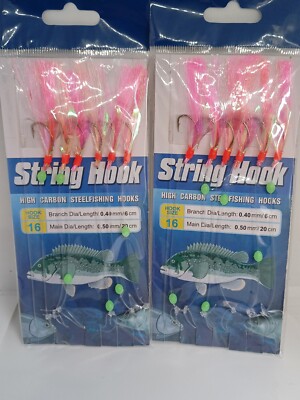 2er Set Octopus Simulation Angelrigs Leuchtende Angelköder Köder Rigs Haken Gr.16