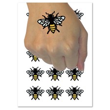 Bee Drawing Temporary Tattoo Water Resistant Fake Body Art Set