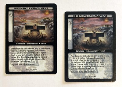 Defensive Embankment (2) Battletech CCG Arsenal Command