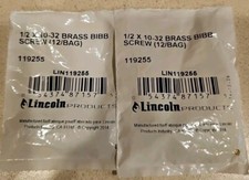 Lincoln LIN119255 1/2 in. x 10-32 Brass Bibb Screws, 24 Pack