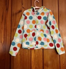 Gymboree polka dot zip up Hoodie Size M 7/8
