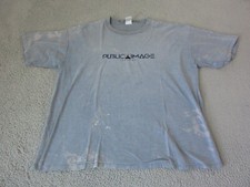 Vintage Public Image Shirt Mens Extra Large XL Blue Made in USA 80s Surf Skate