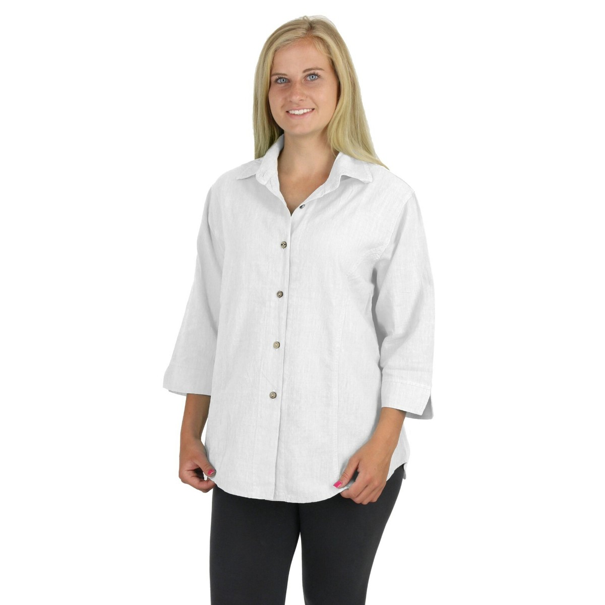100 cotton dress shirt women Brooks Brothers Women's Fitted Non-Iron Stretch Supima Cotton Dress Shirt | White