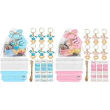Baby Showers Keychains with Wrapping Sticker Hanging Label for Party Supplies