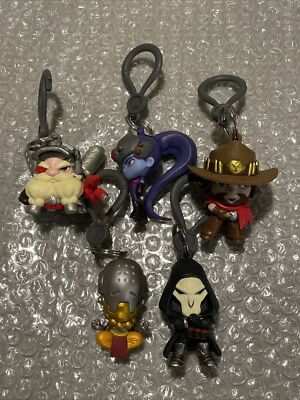 2” Overwatch backpack hangers keychain lot Torbjorn Reaper Windowmaker  Mccree