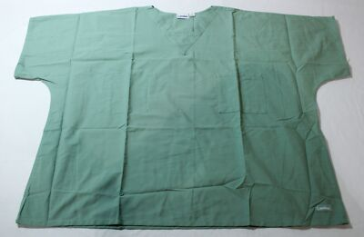 #ad Landau Unisex Essentials Classic Relaxed Fit Scrub Top AP2 Green Size: 3XL NWT $7.48