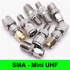 1pc SMA Plug to Mini-UHF Male Female Plug RF Coaxial Adapter Connector Straight