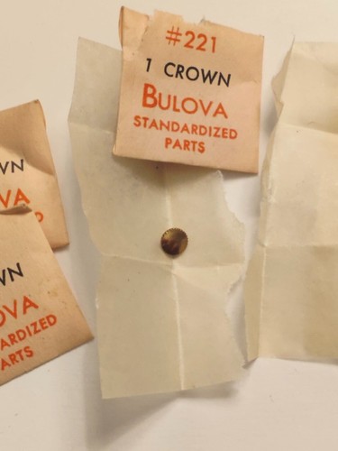 Vintage New Old Stock BULOVA Crowns (Various Sizes, Yellow and PInk Rose Color) - Picture 18 of 21