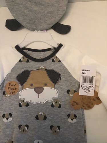 NWT Baby Footed One-Piece With Hat by Baby Essentials - size 9 months Puppy - 第 3/5 張圖片