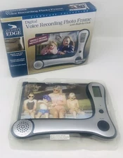 Journeys Edge Digital Voice Recording Photo Frame With Built In Clock No Book