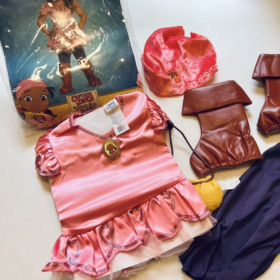 Disney Junior Izzy Niña Disfraz Jake y los Piratas del País de Nunca Jamás Talla 2T NUEVO Foto 2 de 4