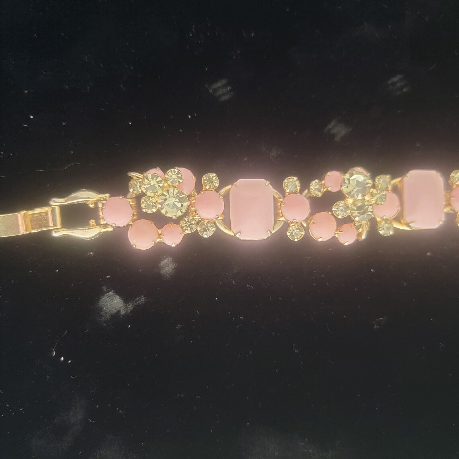 Vintage JULIANA Bracelet D & E 5 Link Pink and Sm… - image 6