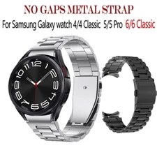 No Gap Stainless Steel Band For Samsung Galaxy Watch 4 5 6 7 Classic 40/44/43mm