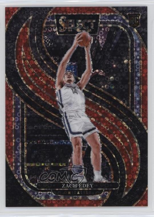 2024-25 Panini Select Premier Level Red Disco Prizm 19/49 Zach Edey #192 1y9