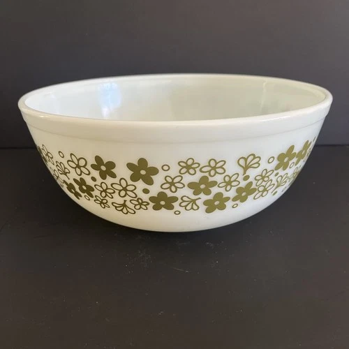 Pyrex Vintage Spring Blossom (Crazy Daisy) Mixing Bowl 4qt Style 404 RARE