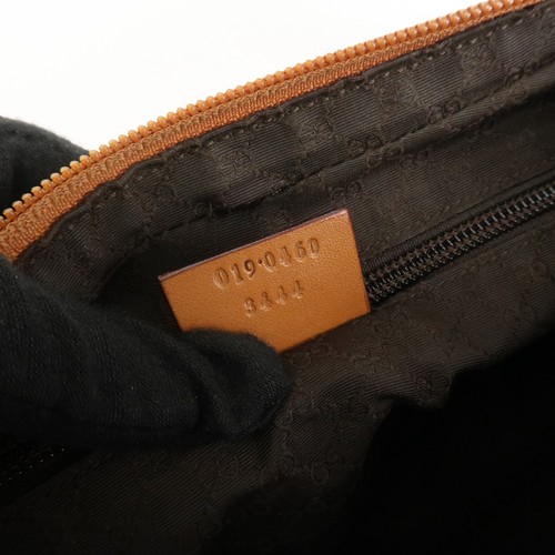 Sac à main bandoulière GUCCI toile cuir marron foncé 019・0460 authentique occasion F/S - Photo 24/24