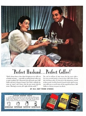 1941 A&P COFFEE Genuine Vintage Print Ad Eight O'Clock 10'' x 14''