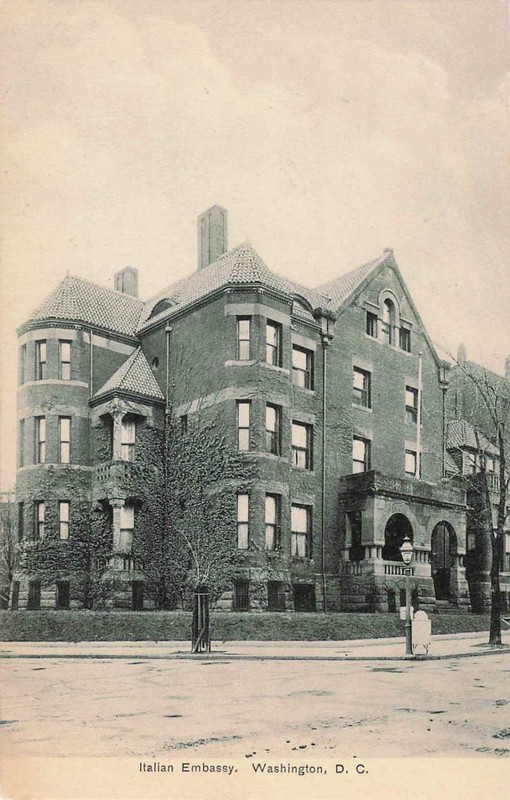 Italian Embassy Washington DC Vintage Postcard Early 1900s Excelsior German