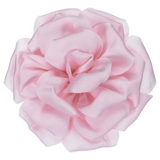 4" Silk Satin Flower Brooch Pin Large Peony Floral Lapel Pin Pink