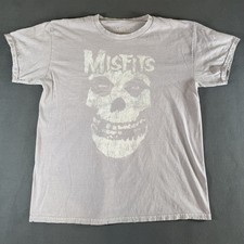 Misfits Distressed Graphic Tee Grey Life Clothing Co. Size S/M