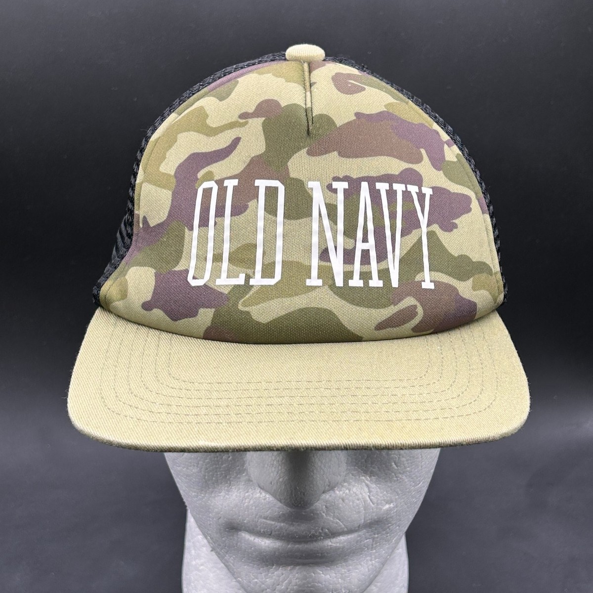 Old Navy Hat Men's One Size Adjustable Camouflage Mesh Trucker Cap