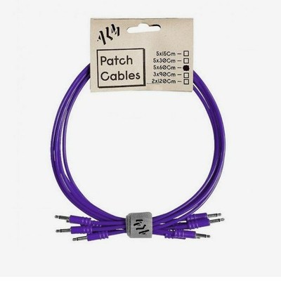 ALM Custom 3,5 mm Stecker Mono Patchkabel (60 cm, lila, 5er Pack)