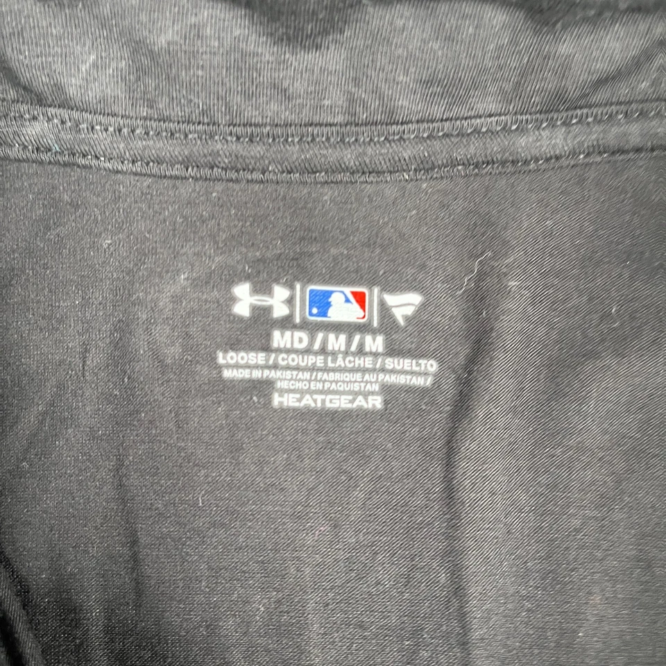 Colorado Rockies 1/2 Cremallera Under Armour Medio Negro Estampado Gráfico Logo Para Hombres Foto 4 de 4