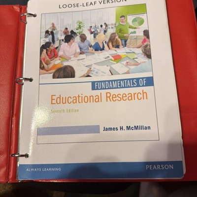 Fundamentals of Ed Research - Loose Leaf, by McMillan James H. 9780133579161