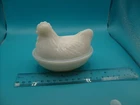 New ListingVintage white Milk Glass 4” Hazel Atlas Hen on Nest