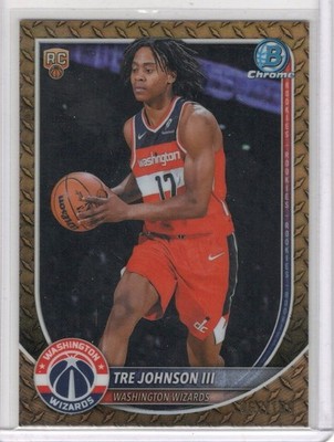 2025-26 Bowman Chrome #BCV-6 Tre Johnson III Steel Metal Refractor 62/100 RC
