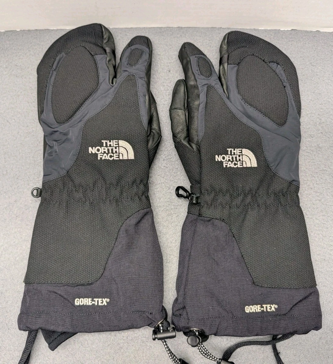 The North Face Leather Goretex Winter Ski Trigger Finger Lined Gloves Mens Large