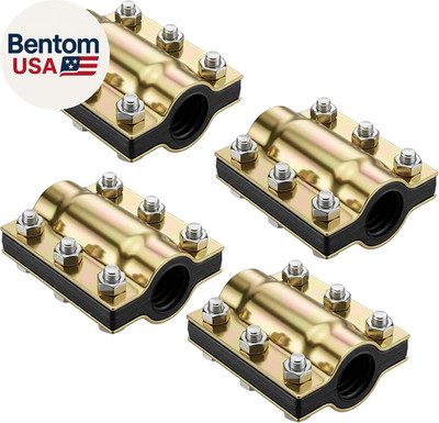 4 Pcs 3/4 Inch Pipe Repair Clamp for 0.98-1.06 Inch Outer Diameter Water Pipe Le